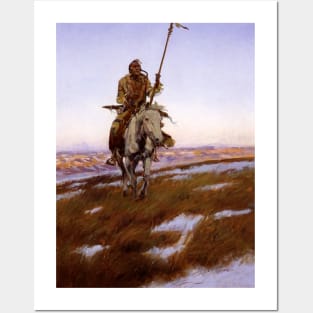 “A Cree Indian” Western Art by Charles Russell Posters and Art